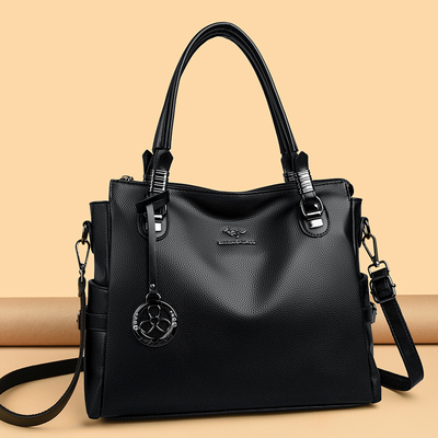 真皮质感托特包女2025新款手提包大容量软皮百搭妈妈包单肩斜挎包