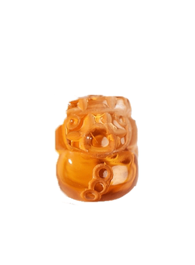 宝石天然巴西招财貔貅18K金吊坠