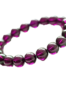 紫牙乌石榴石玻璃体单圈手链