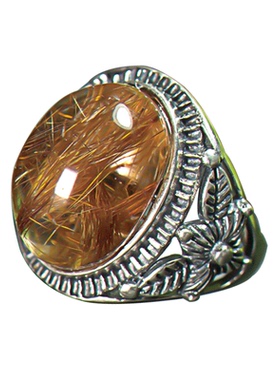 天然钛晶招财情侣男女款戒指