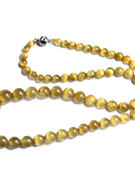 猫眼石金发晶男女款一物一图项链