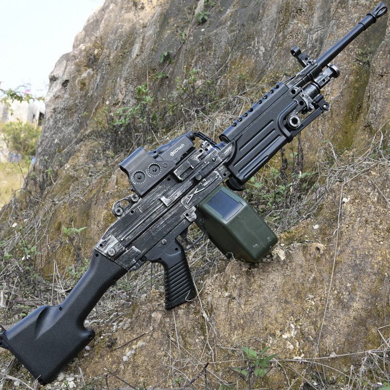 M249电动连发水弹枪男孩绝地菠萝求生机关枪吃鸡装备抢儿童玩具枪