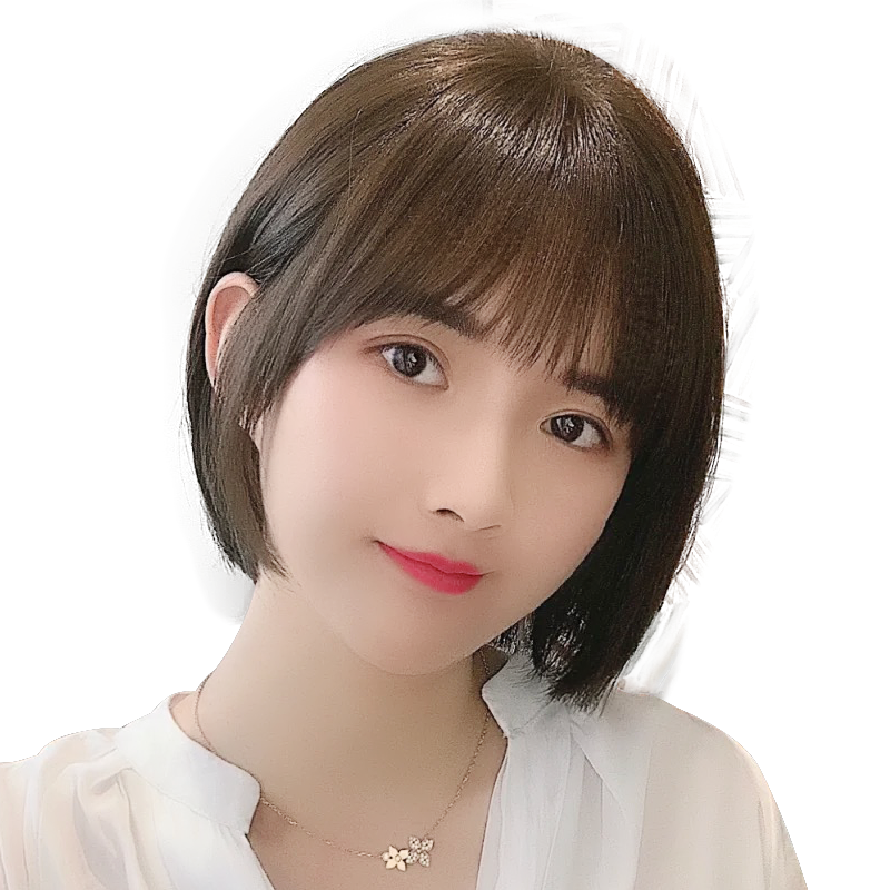 美禾真发自然空气刘海假发女短发