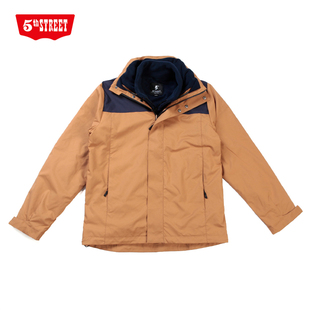 244A0 加厚宽松防风两件套冲锋外套055017 第五街5th street男装