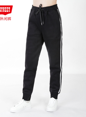 第五街5th street女装松紧针织束口裤时尚运动休闲裤011522-214