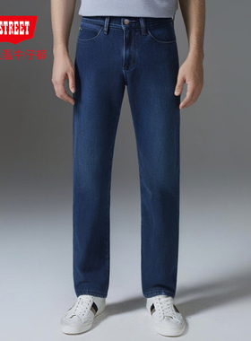 第五街5th street冬针织防风加绒加厚男宽松弹力直筒保温裤214633