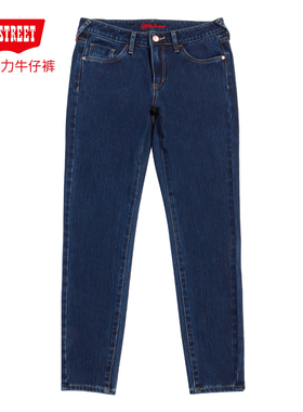 第五街春秋女装针织牛仔小脚裤弹力韩版修身牛仔长裤111806-203M0