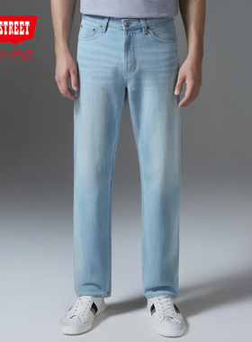 第五街5th street男装休闲直筒宽松复古浅色牛仔裤315353-233M3