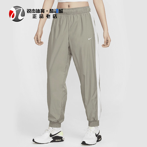 耐克Nike女刺绣宽松薄款收口长裤