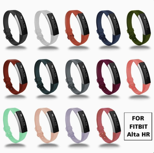 适用Fitbit Alta HR通用替换运动手腕手表带硅胶智能手环表带同款