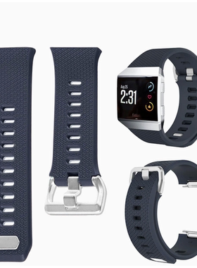 适用Fitbit ionic硅胶表带运动智能手表替换通用手环腕带官方同款