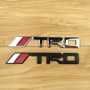 适用锐志凯美瑞改装TRD车标贴金属中网标卡罗拉威姿汉兰达贴