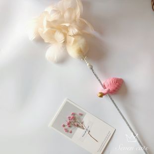 逗猫棒仙女羽毛猫咪玩具 天然兔毛球铃铛长杆斗猫diy宠物用品包邮