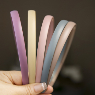 韩国进口儿童发箍彩色磨砂宽边基础头箍小女孩有齿防滑头学生头饰