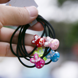 韩国儿童发圈彩色糖果小兔子小揪揪皮套女童小宝宝小皮筋马尾头花