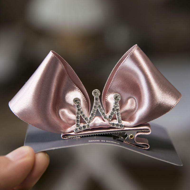 韩版儿童发夹气质立体蝴蝶结顶夹