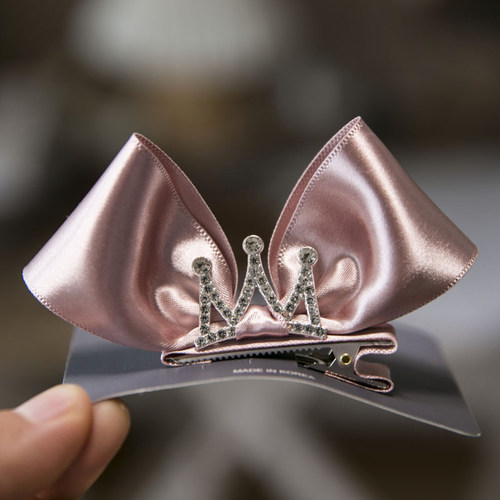 韩版儿童发夹气质立体蝴蝶结顶夹