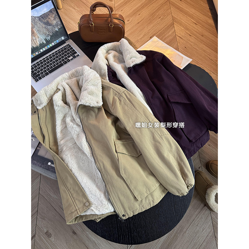 冬日标配】韩系气质保暖加绒加厚立领派克服休闲百搭时尚外套女冬