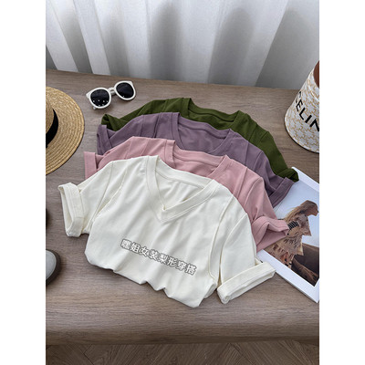 短袖休闲常规褶皱棉女