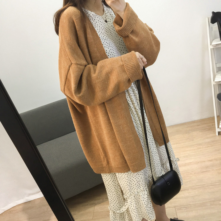 ã¼ÀÁ·ç¿¹ÆðÇò¿íËÉÖг¤´¿É«ÕëÖ¯¿ªÉÀÇï¼¾Íâ´î´óÂëÏÔÊݳ¤ÐäëÒÂÍâÌ×