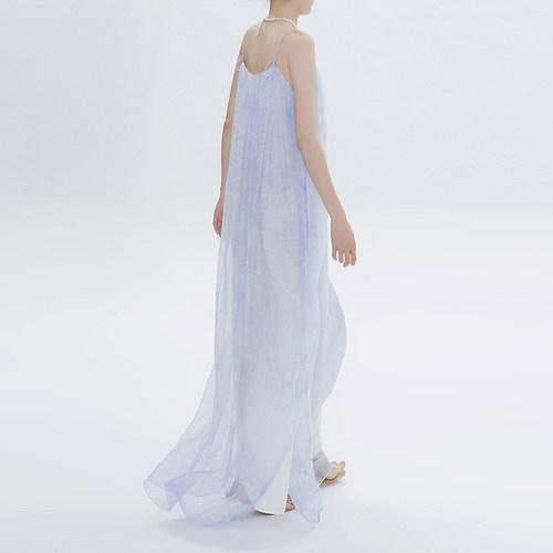 cicidream手染真丝吊带连衣裙