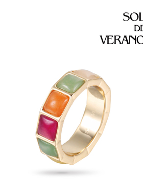 SOLDEVERANO彩宝彩虹戒指高级