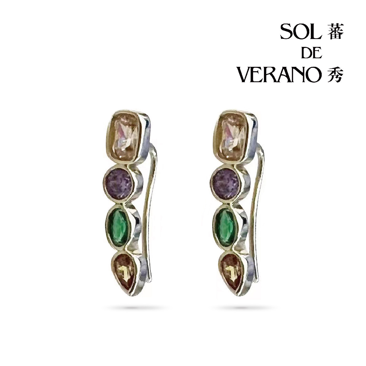SOLDEVERANO小众送女友耳环耳夹