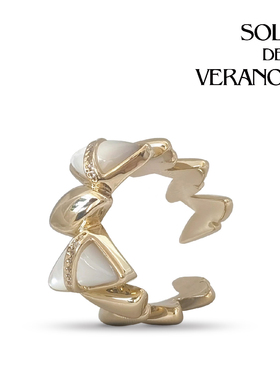 SOL DE VERANO蕃秀 锥形戒指纯银高级设计感神秘潮流个性送女友