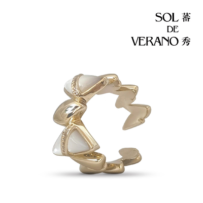 SOL DE VERANO蕃秀 锥形戒指纯银高级设计感神秘潮流个性送女友