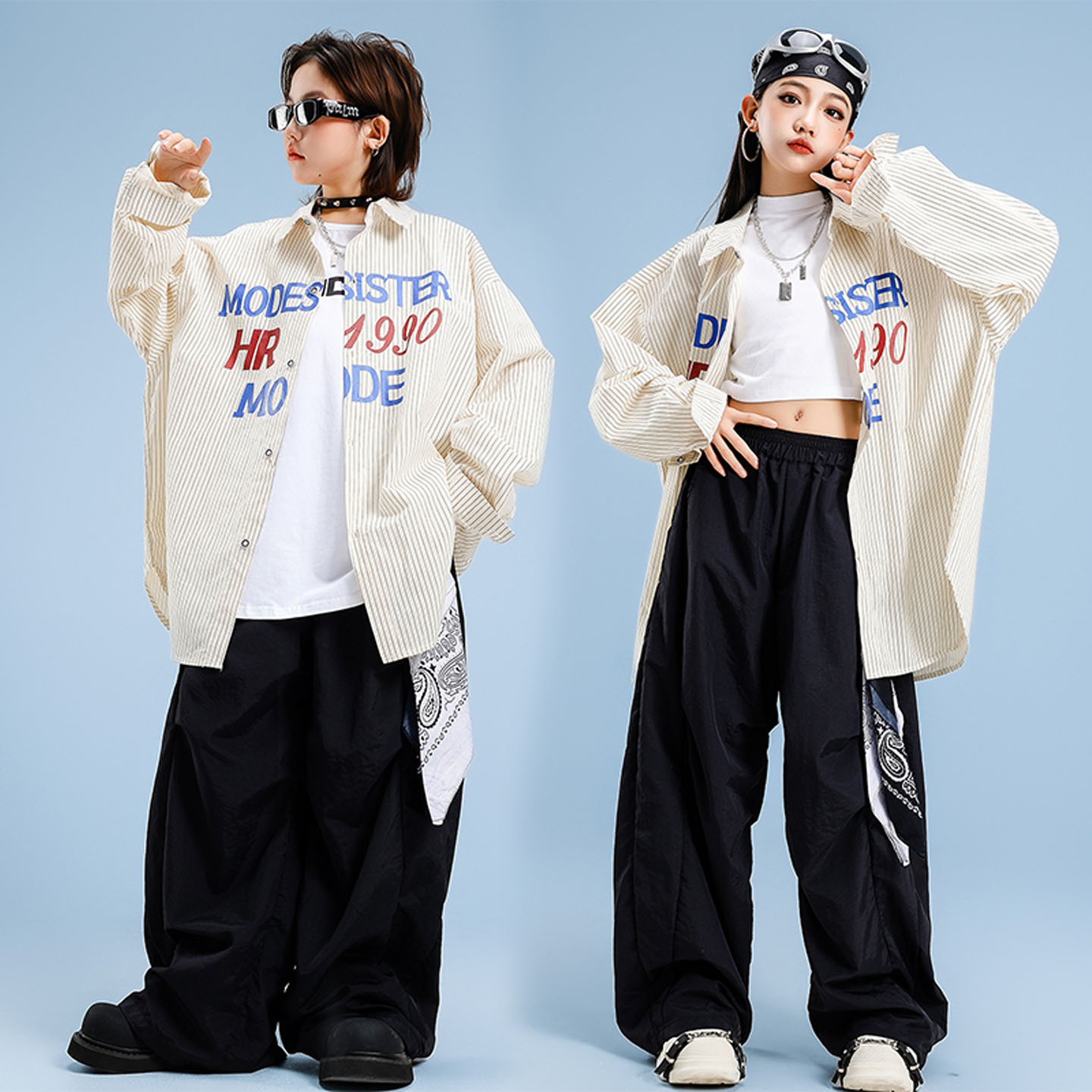 hiphop街舞穿搭儿童爵士舞衣服