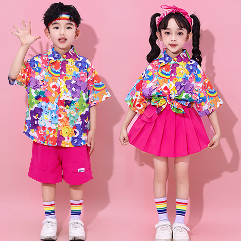 90年代港风复古儿童服装演出服