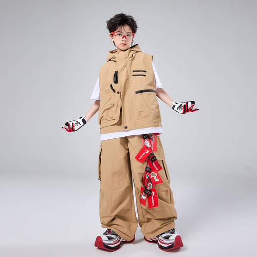 男童嘻哈工装街舞爵士演出服