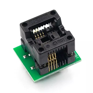 小8脚座子 宽SOP8位适配器座主板BIOS转接座窄体SOP8转DIP8烧录座