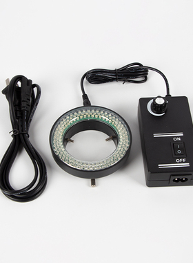 电子显微镜LED灯环形光源白色光内径60MM高亮可调144颗灯珠功率5W