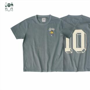 十贰码Leredita小罗巴西10号纯棉210克复古针织圆领短袖T恤合体版