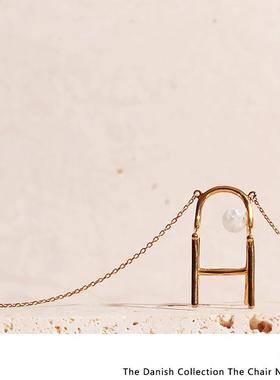 【theC】设计师品牌丹麦人系列创意新生椅子925银镀18K金项链