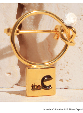 【theC】 线结系列可爱趣味心锁胸针