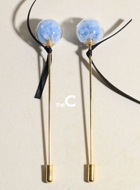 theC设计师品牌夜光石胸针女简约大方别针装饰创意个性生日礼物