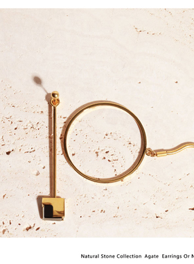 【Vris】原theC 原石系列黑色玛瑙耳环项链两用款