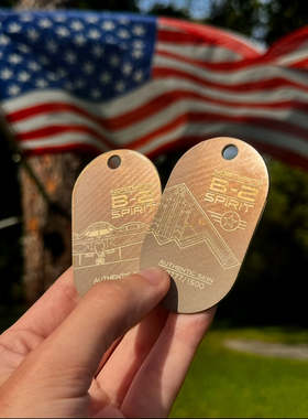 美国Transporttags幽灵B2 F15 F16 P51飞机蒙皮钥匙扣军迷挂件