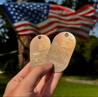 美国Transporttags幽灵B2 F15 F16 P51飞机蒙皮钥匙扣军迷挂件