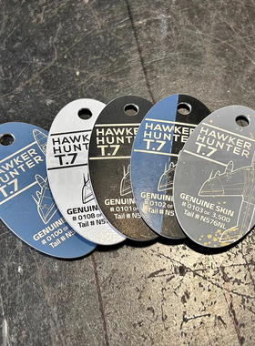 美国PLANETAGS 霍克猎手T7英国皇家空军飞机蒙皮钥匙扣行李牌文创