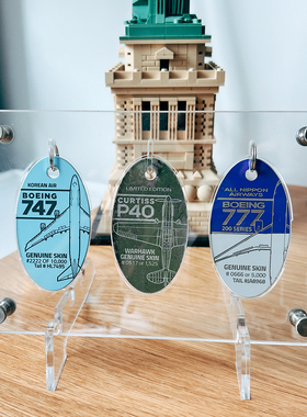 透明展示架TAG DISPLAY陈列面板 退役飞机蒙皮行李牌钥匙扣支架框