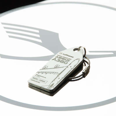 Aviationtag德国汉莎航空A380空客飞机蒙皮柏林号Lufthansa钥匙扣