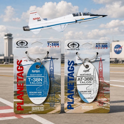 Planetags诺斯洛普 T38N AT38B Talon飞机蒙皮钥匙扣NASA文创挂件