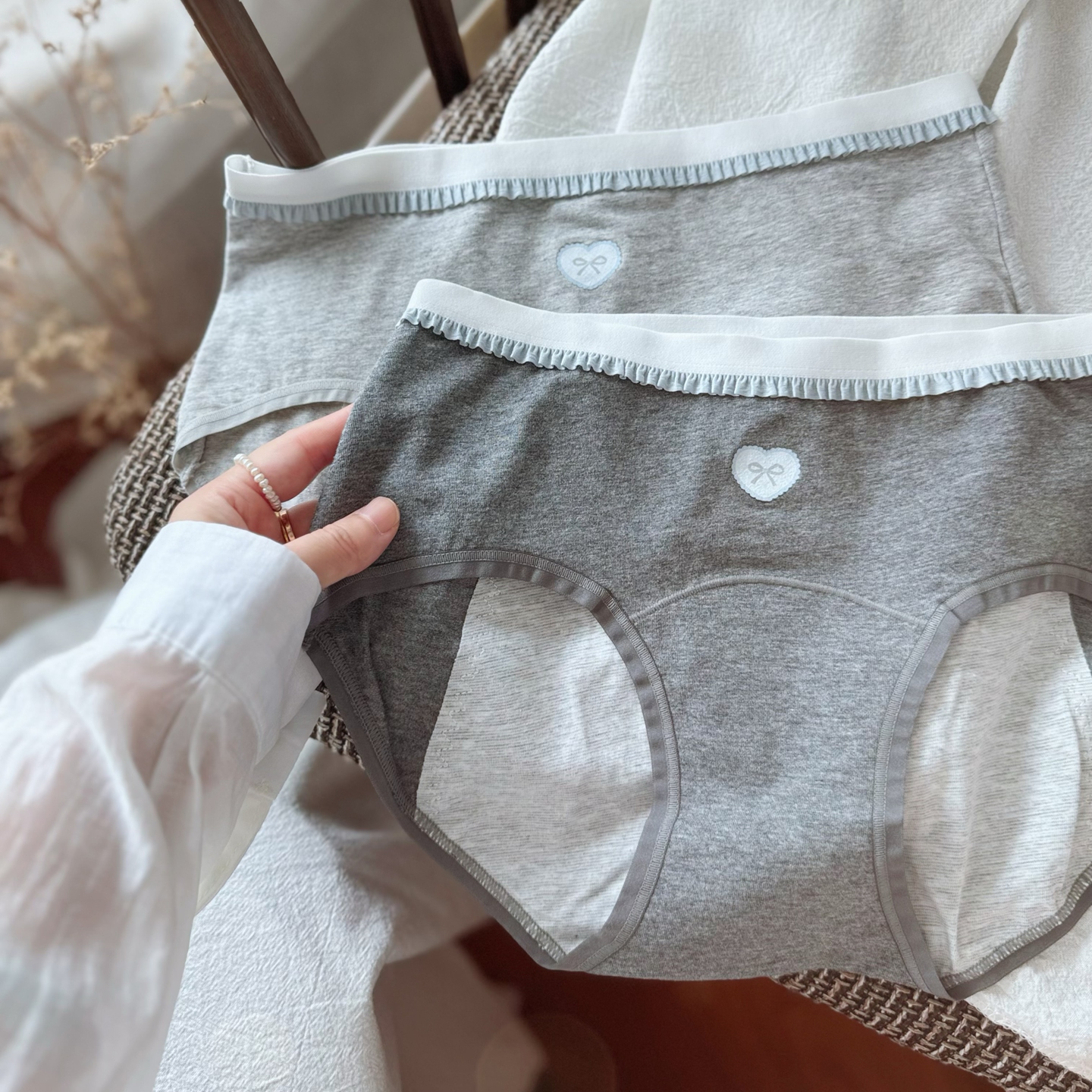 夜用生理裤纯棉内裤女士月经期抗菌加宽防侧漏姨妈透气三角裤短裤