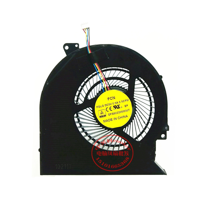 适用戴尔笔记本 FCN FGLG DC5V 0.5A 6 5CFM DFS602205M30T风扇