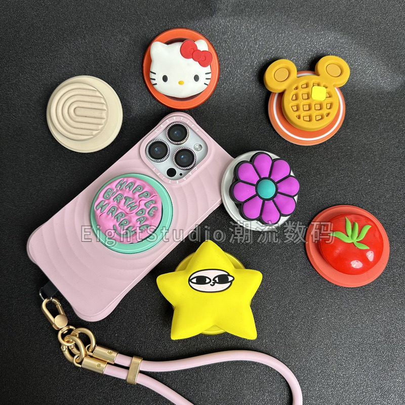 【硅胶系列】泡泡骚通用磁吸支架手机气囊磁吸啪嗒平替popsocket