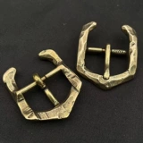 Медный ретро ремень ручной работы, кожаная пряжка, латунные аксессуары, воловья кожа