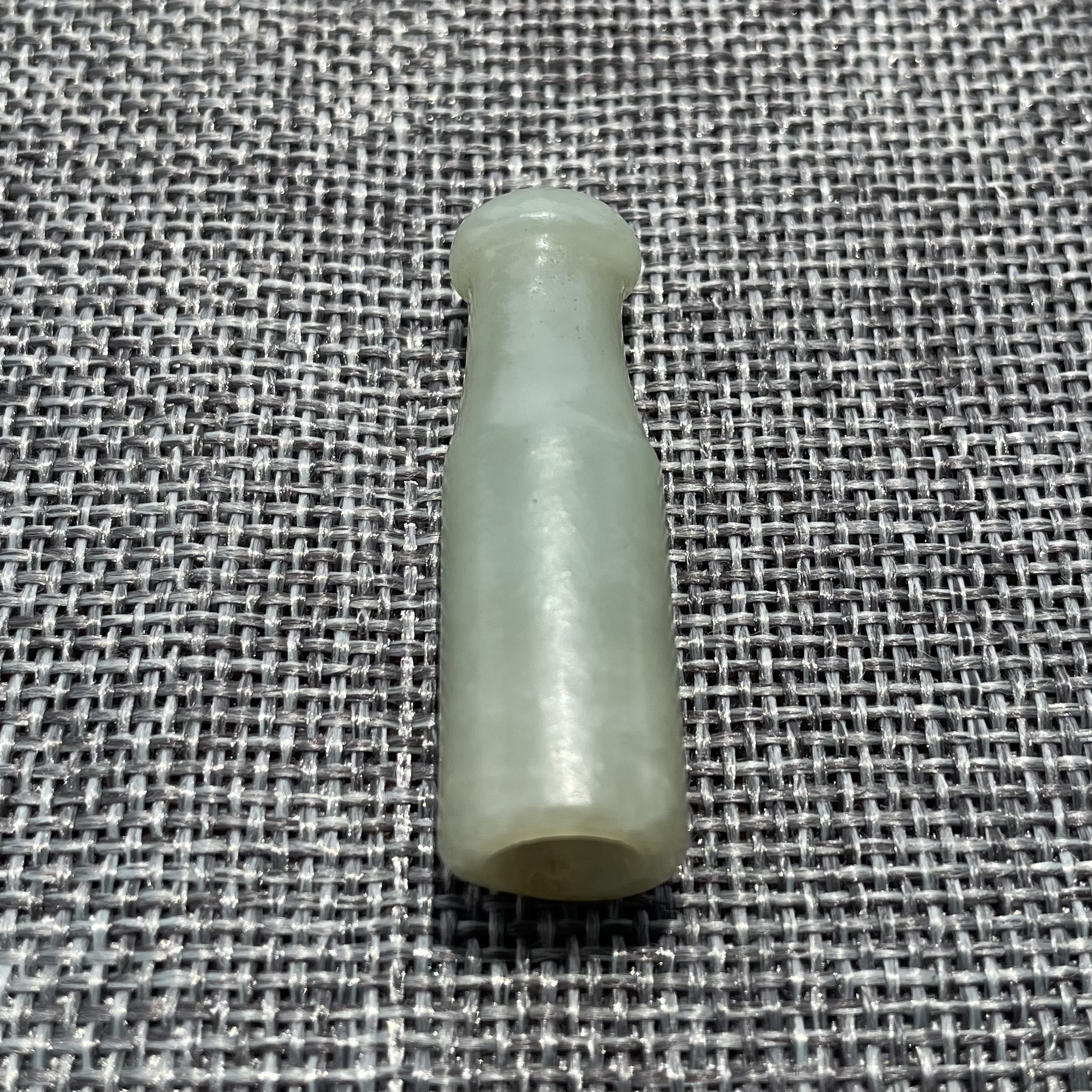 真品传世温润老包浆清代和田玉烟嘴老玉器杂件挂件老物件保真保老